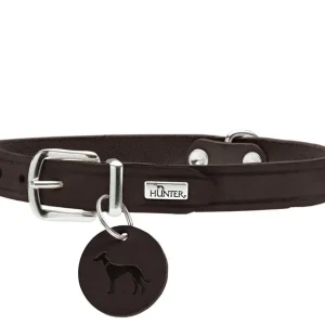 Nur Heute HUNTER Halsband Aalborg XS-S 37 Leder dunkelbraun